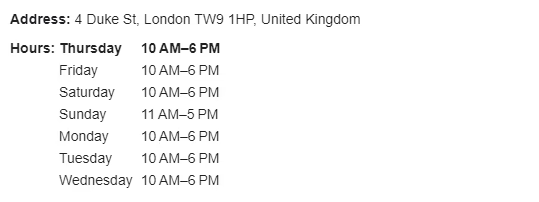 Claim your business and fill in the