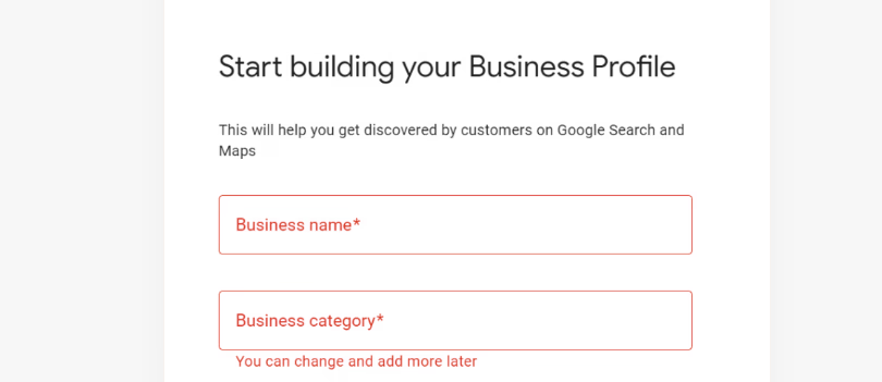Claim your business and fill in the