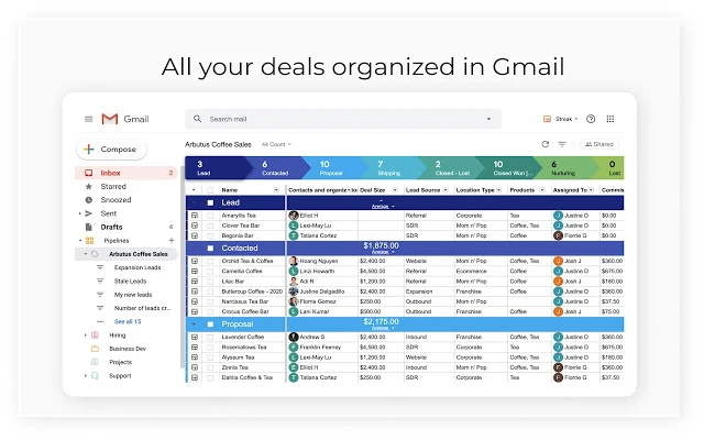 Streak CRM for gmail