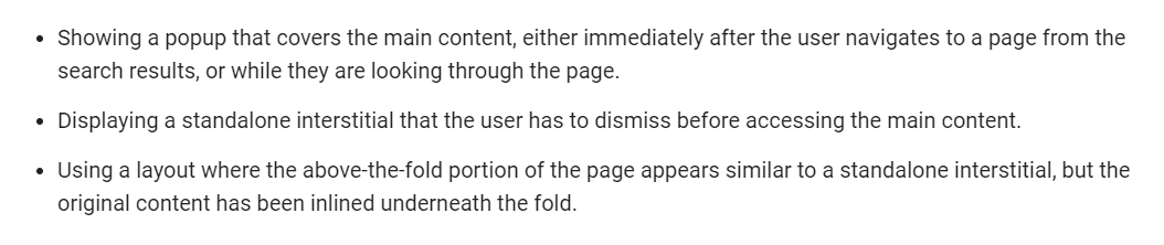 Pop ups are harmful