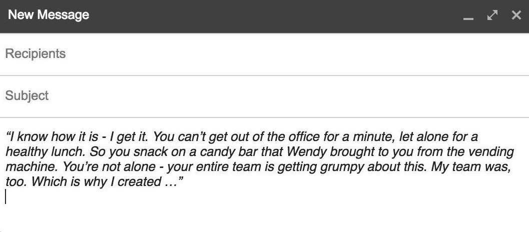 Get straight to the point