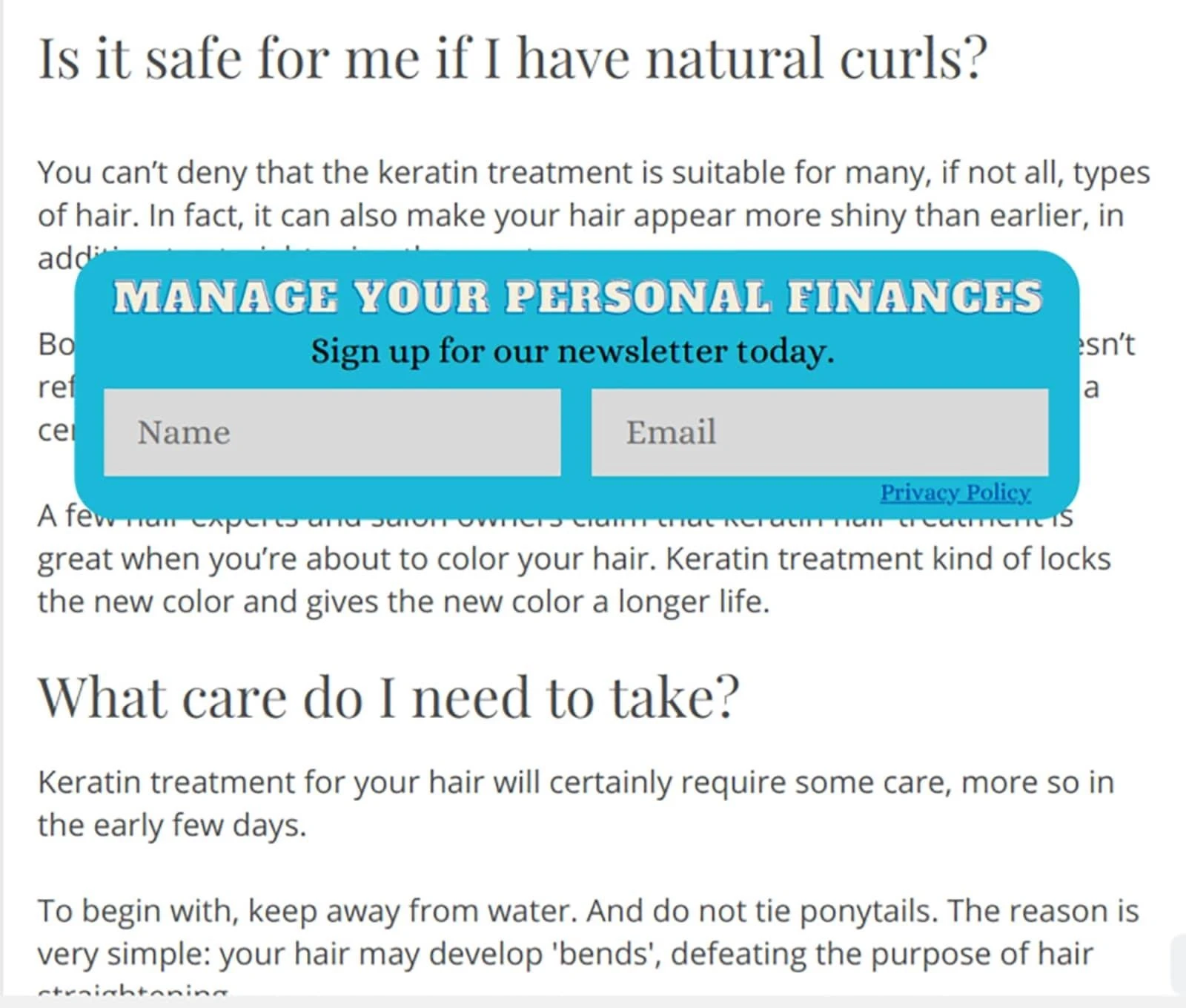 Review where you collect emails