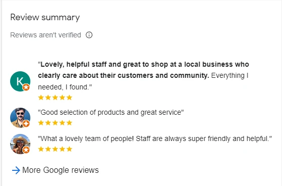 Pay attention to customer reviews