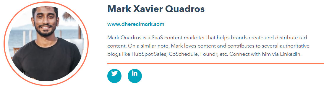 Perfectionate your author bio