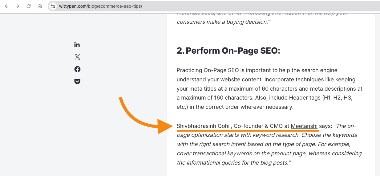 Maintain off page reputation
