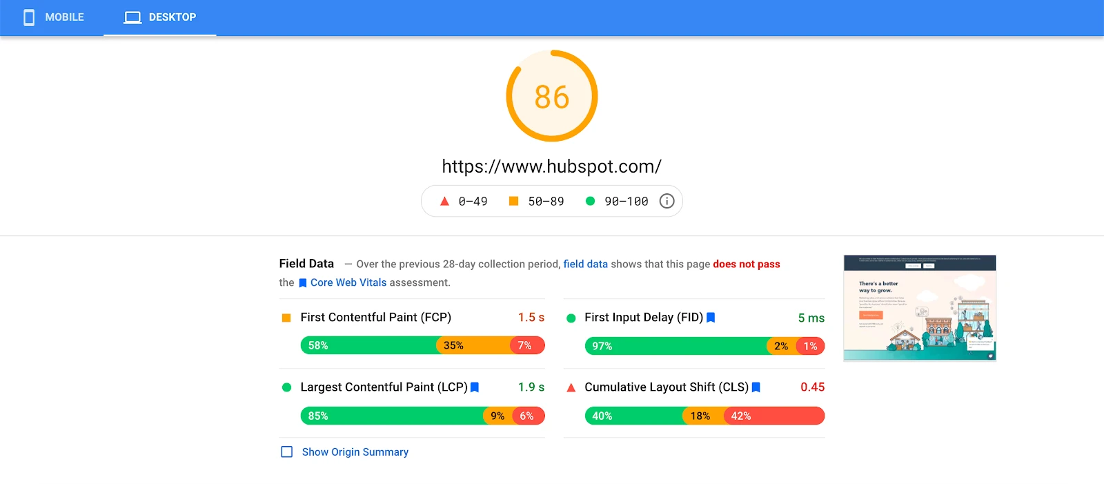 Optimize for mobile devices