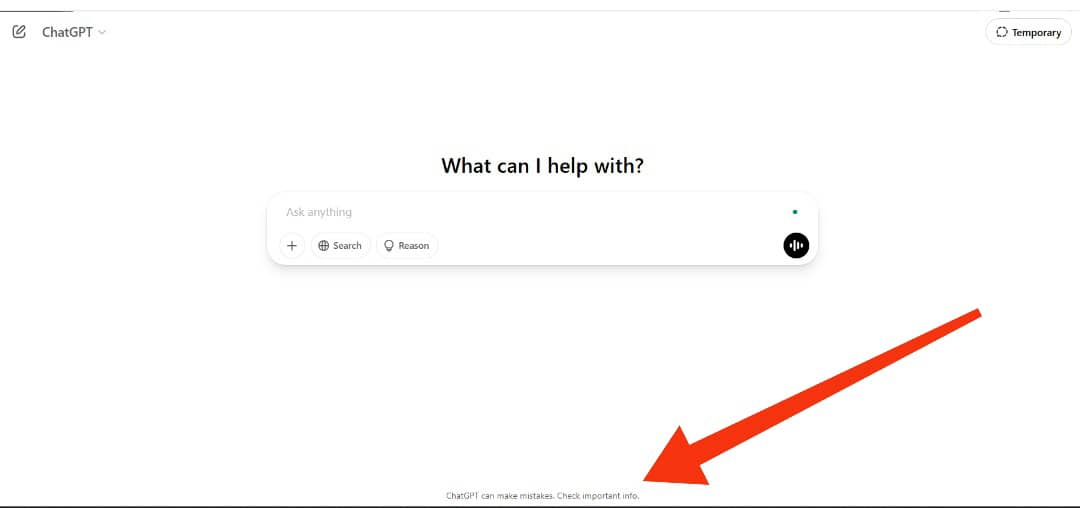 ChatGPT's misinformation disclaimer