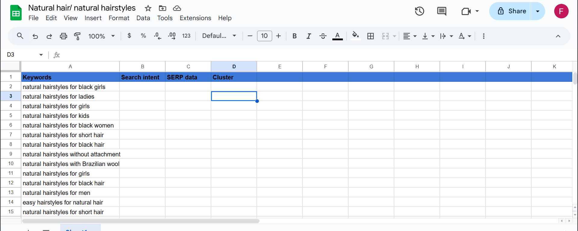 compiling-keywords-in-a-spreadsheet