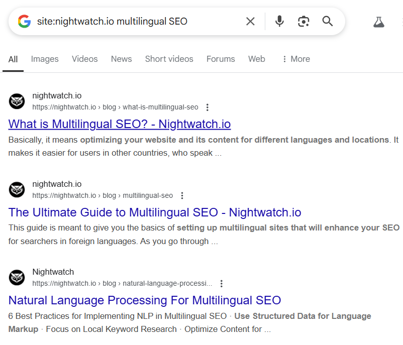detect keyword cannibalization with google search operators
