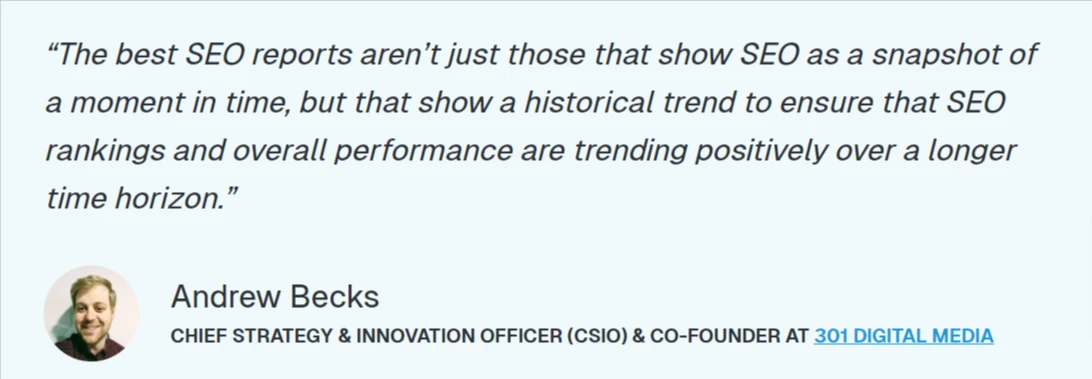 Frequency and timing of reports