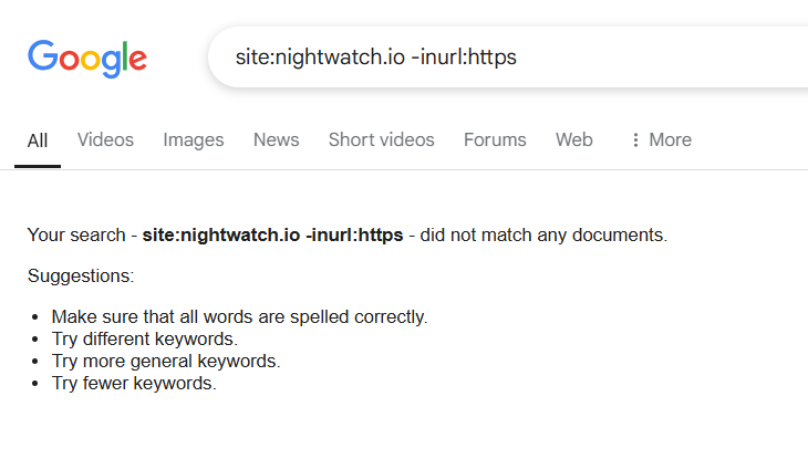 how to find unsecure pages with google search operators