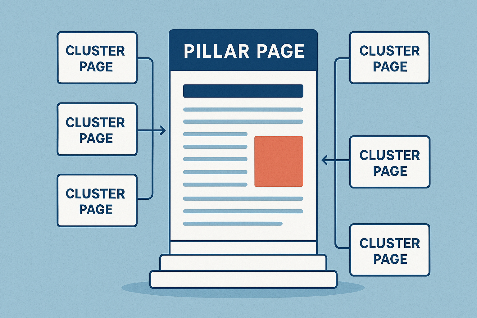 illustration-of-pillar-pages-in-a-topic-cluster