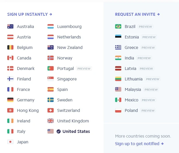 Selecting language and country in Stripe