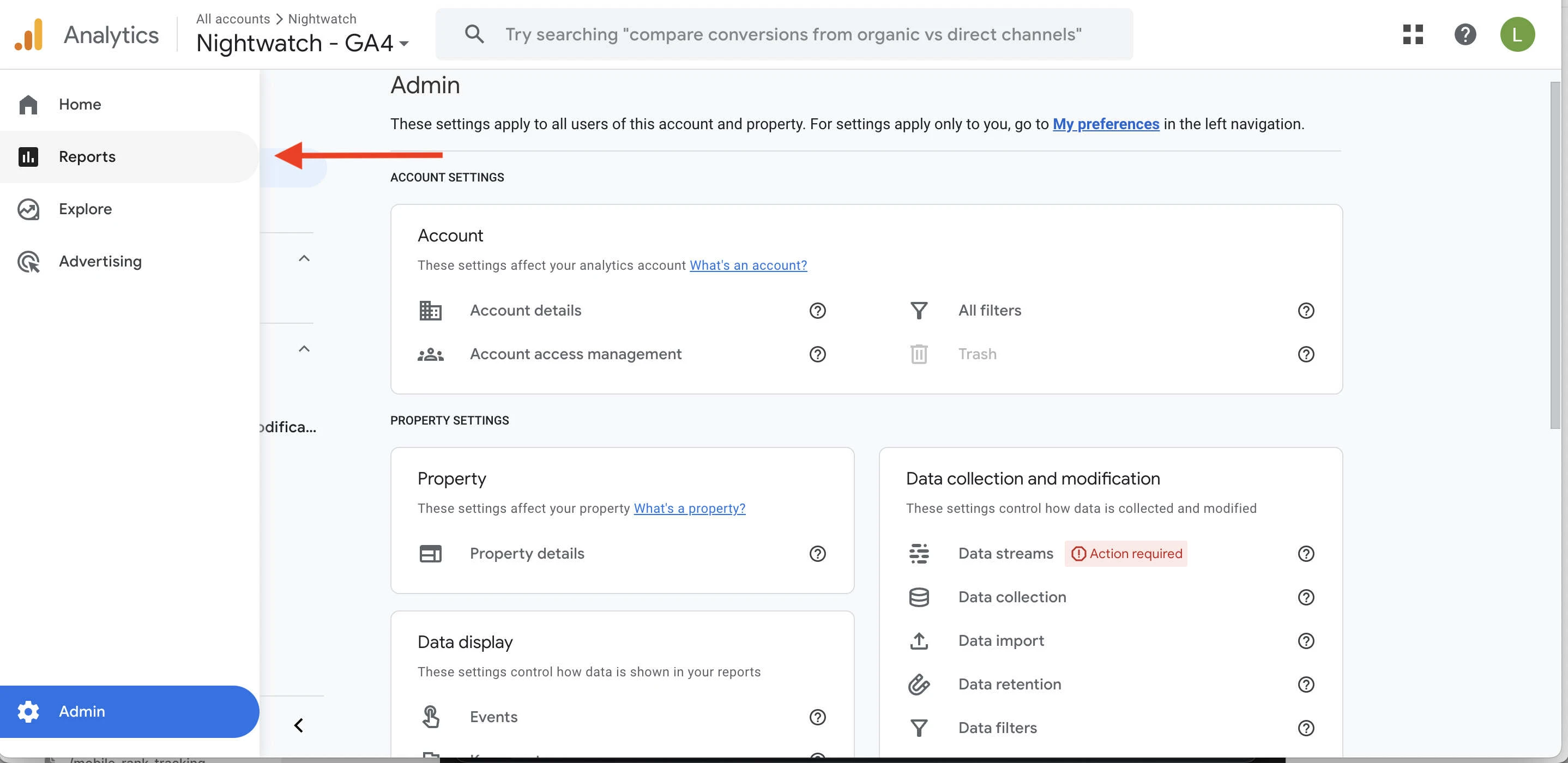 Navigating the GA4 dashboard