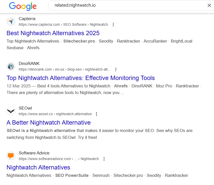 related google search operator