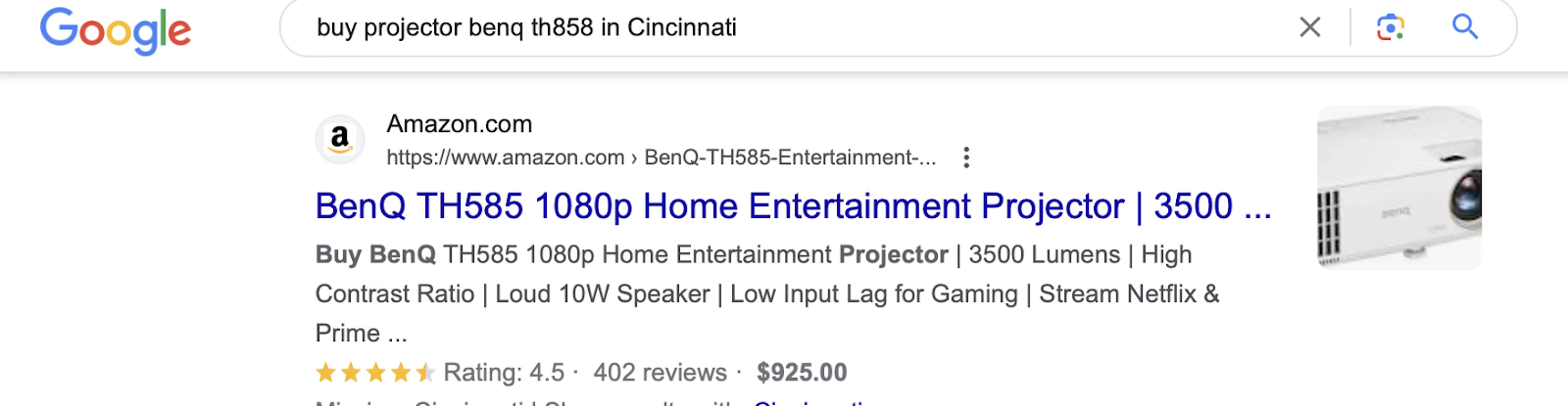 Schema markup for generating rich snippets
