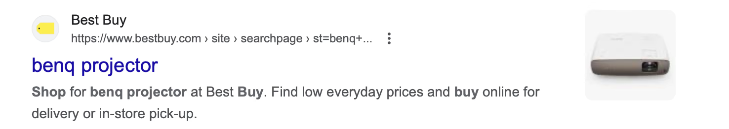 Schema markup for generating rich snippets