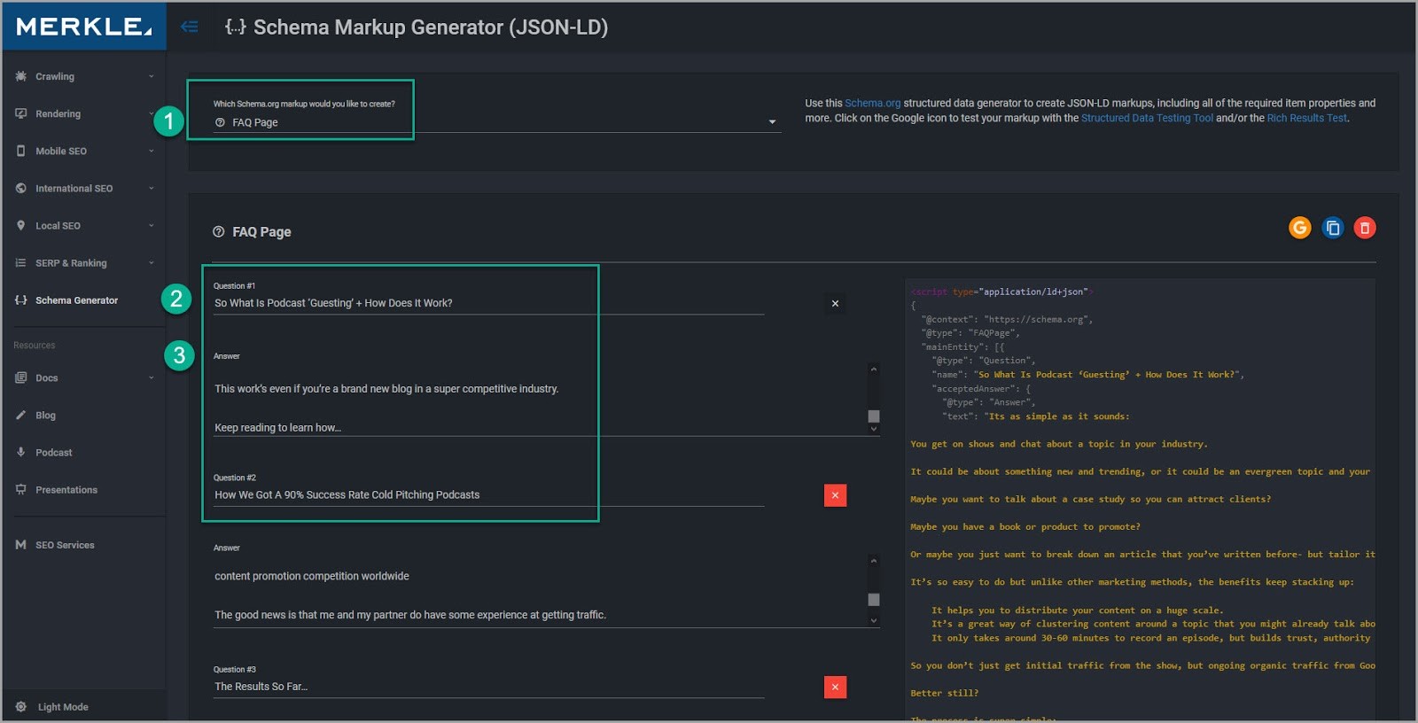 Step create the schema markup