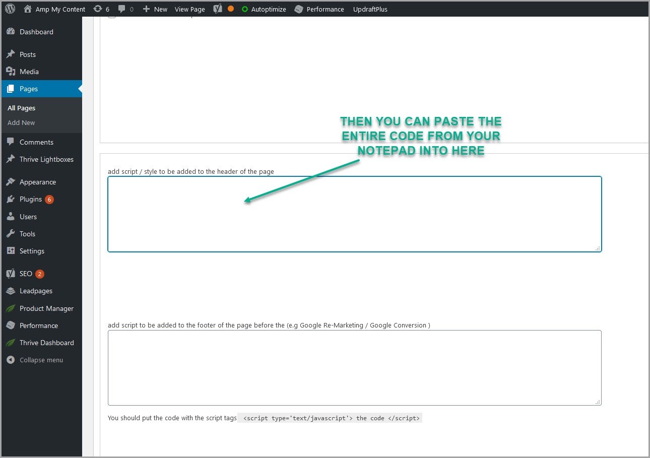 Step add the schema markup to your