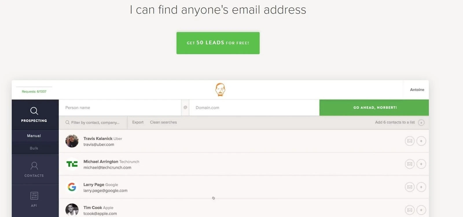 Step find the blog editors email address