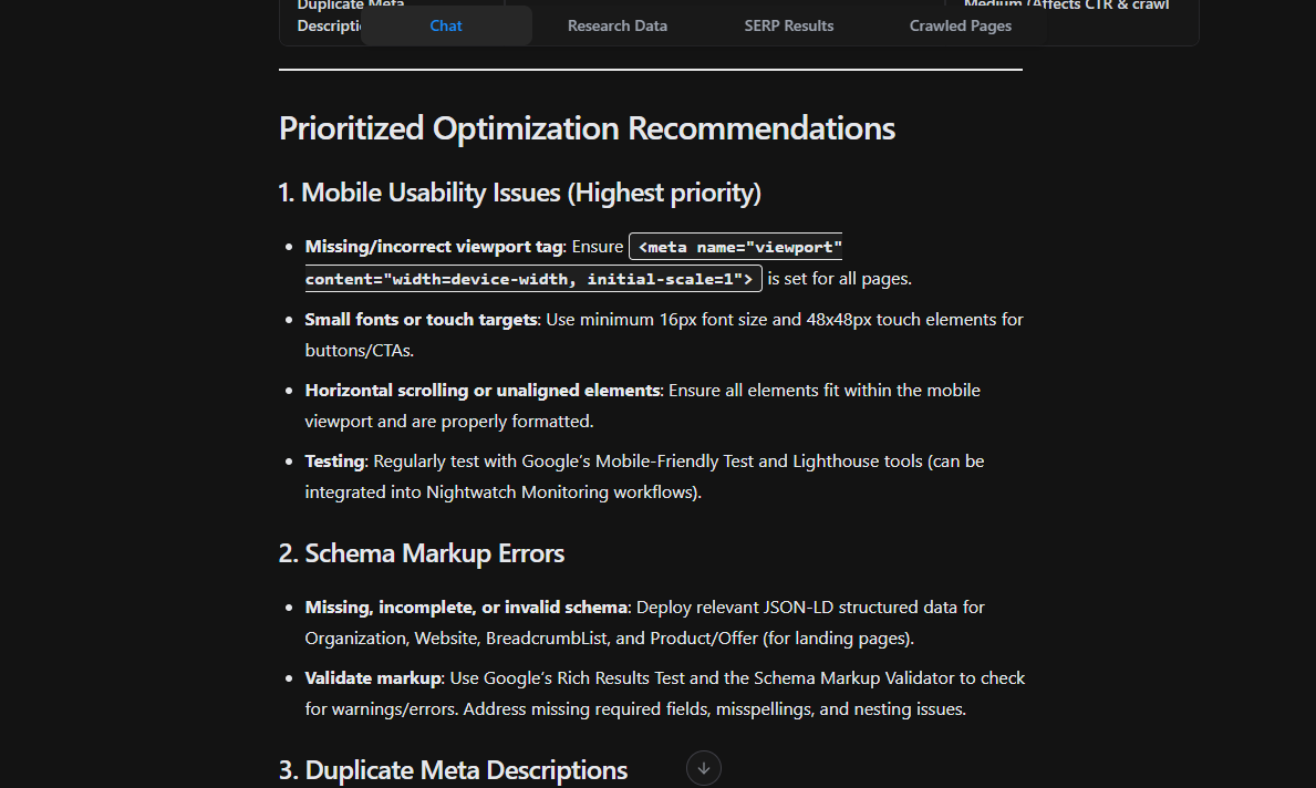 technical-seo-audit-in-nightwatch-ai-seo-agent
