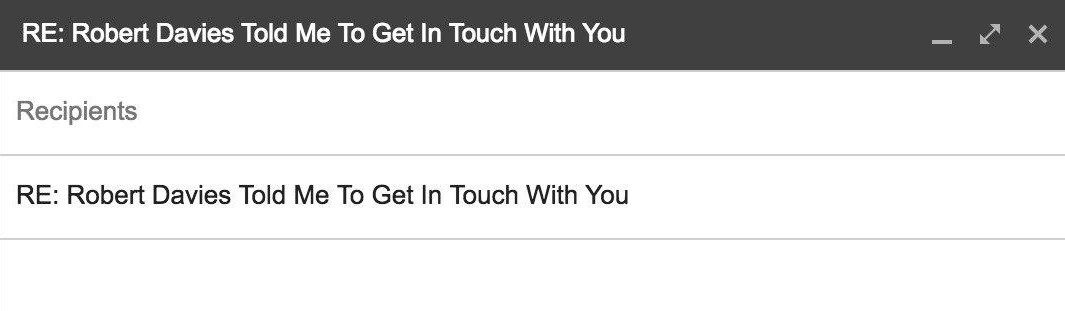The referral subject line