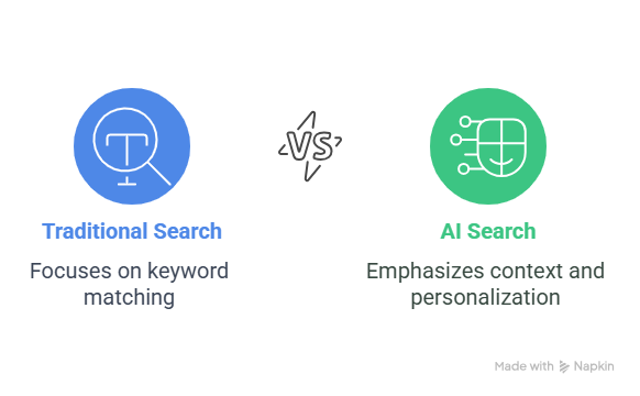 What's the difference between AI Search and Traditional Search?