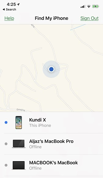 Use find my device