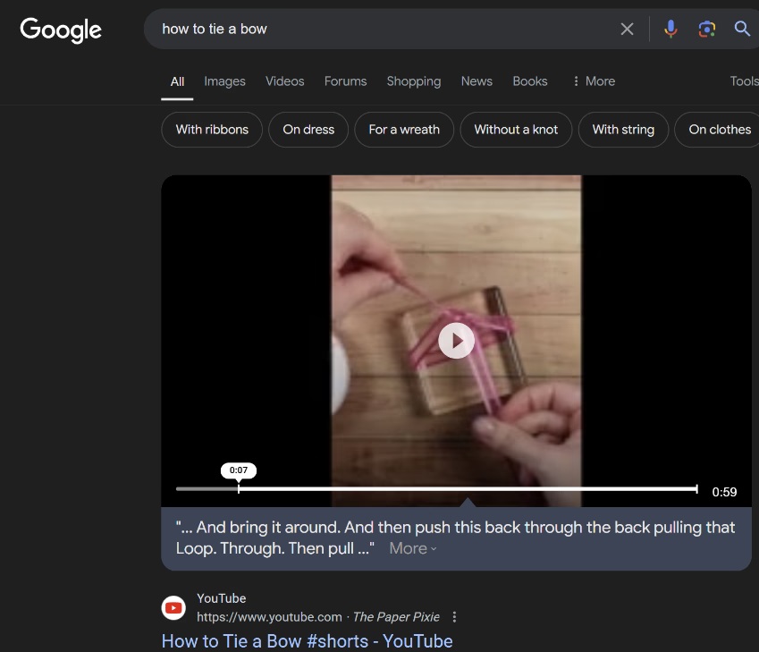 Video snippets