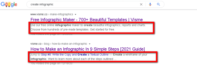 Write meta descriptions in an active voice